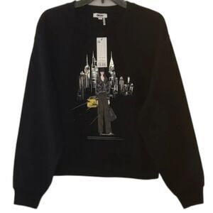 DKNY Black Cityscape Graphic Sweatshirt New with tags XL